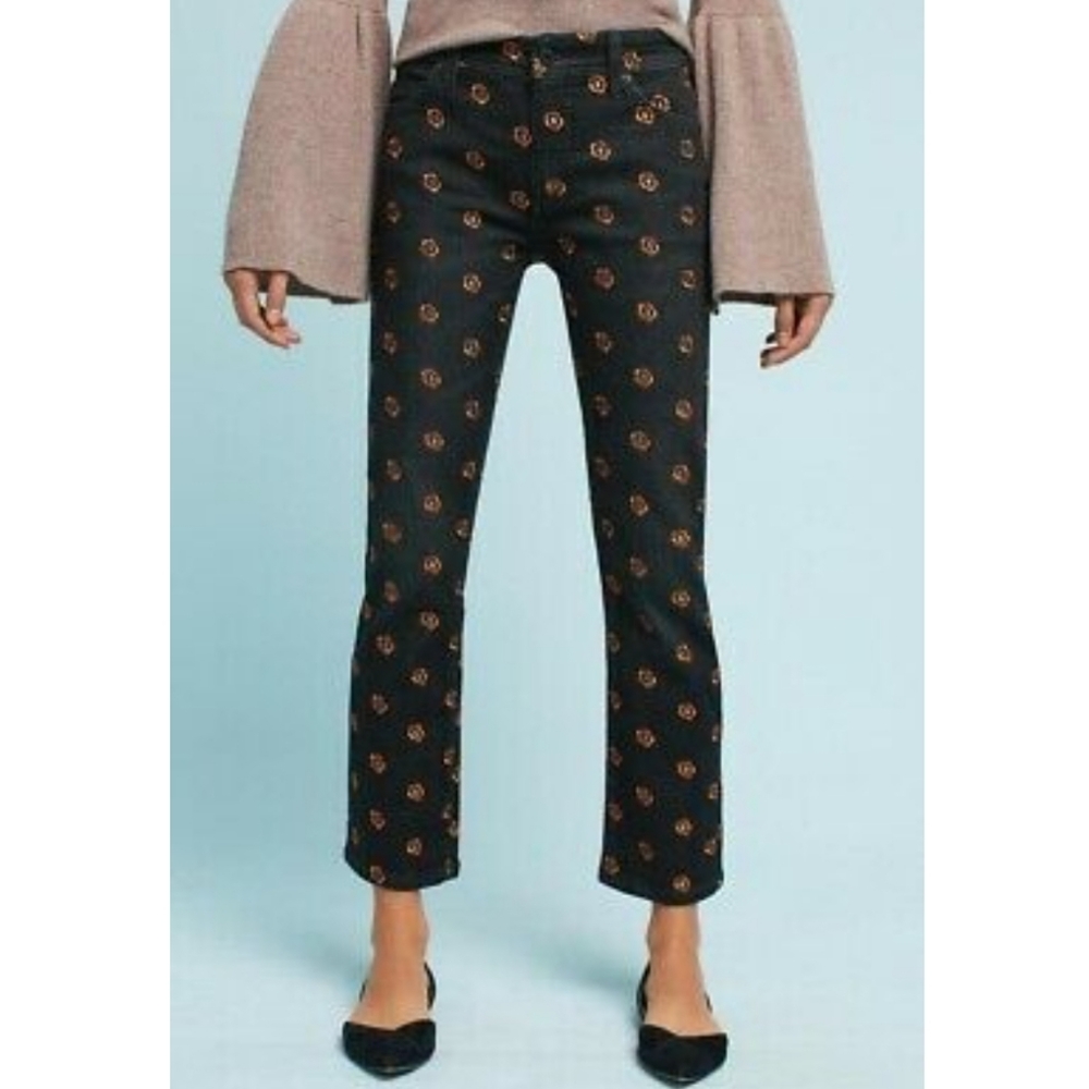 Pilcro the Letterpress Floral Denim Pants